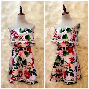 ASOS multicolored mini tube floral dress (Size 4)